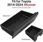 Hellet Center Console Organizer Storage Drawer Compatible with Toyota 2014-2020 2021 2022 2023 2024 4Runner Interior Accessories 2-piece Set Storage Box Insert Organizer Tray