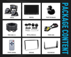 Fookoo HD 1080P 7" Wired Backup Camera System, 7-inch Quad Split Screen Monitor W/Recording, IP69 Waterproof Side & Rear View Cameras, Parking Lines for Truck/Trailer/RV/Tractor/ 5th Wheel (DY703)