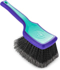Detail Factory - ProGrip Wheel Face Brush - Ergonomic ProGrip Handle - Premium Wheel Cleaner Brush - Soft Flagged-Tip Bristles - Vermijl Aqua/Purple