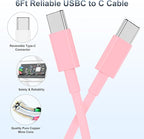 iPhone 17 16 15 Fast Charger, 20W USB C Charging Block for Apple iPhone 17 Pro Max/17 Air/16 Pro/15 Plus, iPad 12/11 inch/Mini/6 Gen,Wall Plug Power Adapter Cube Brick/6ft Type C to C Cable Cord Long
