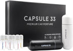 Car Perfume Starter Pack, Car Air Freshener, Ultrasonic Aroma Diffuser, 6 Fragrances (White Crystal, Red Diamond, East Gold, Ocean Blue, Sweet Cherry, Light Pink) (White)