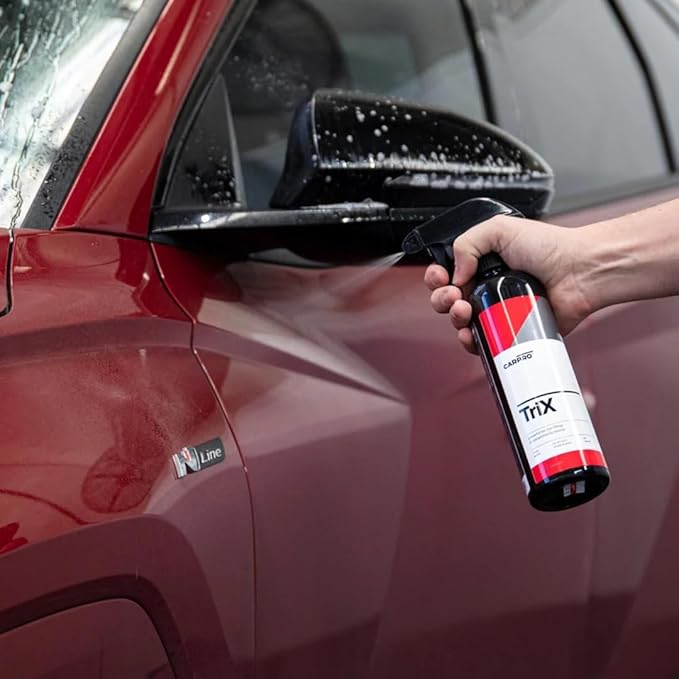 CARPRO TriX Tar & Iron Remover - Professional Strength Brake Dust, Sap, Dirt & Bug Remover - Combines IronX with TarX, Automotive Degreaser Car Wash Detailing All in One - 1 Liter (34oz)