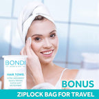 Bondi SPA Microfiber Hair Towel – Dries Hair 50% Faster – Anti-Frizz Towel for All Hair Types – Super Absorbent & Soft - XL (Rectangle) - 42 x 22 inches