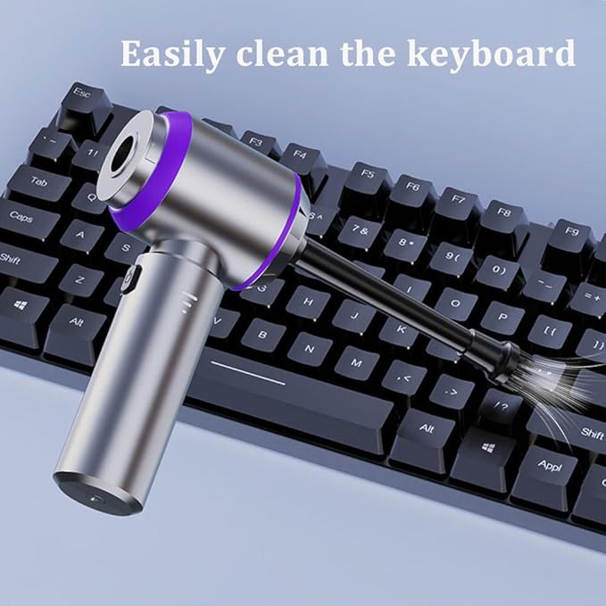 Car Vacuum Handheld Cleaner,Portable Cordless 21000Pa High Power Hand Held 3-Speed Adjustment and Multi-Nozzles Cleaner for Home, Car, Office, Pet Hair