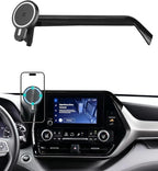 PZK Car Phone Mount for 2020-2025 2026 Toyota Highlander L/LE/Hybrid XLE/Nightshade Accessories 8-inch Screen Magnetic 15W Fast Wireless Charger Cell Phone Holder Not Affect Vent (Not fit 12.3 inch)