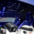 AZIMOM 16W Sound Activate Fiber Optic Starlight Headliner Kit 550pcs 0.03in 13.1ft Fiber Strands, Pure White Meteor Shooting Star Music Mode Remote APP Control Car Use Home Headliner Decor