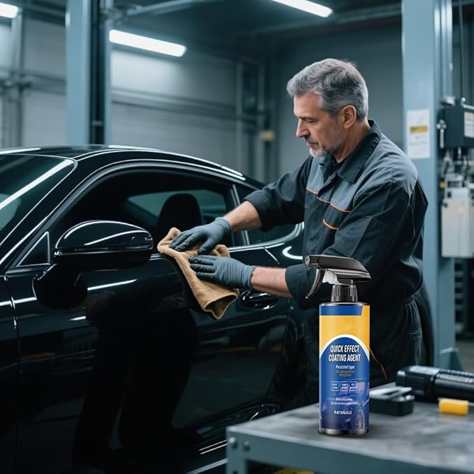Car Quick-Acting Coating Agent Spray, 120ml Car Nano Hydrophobic Ceramic Coating Kit, Easy-To-Spray Auto Paint Protection For Vehicle Shine & Protection (1PCS)