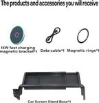 Car Phone Holder for KIA Telluride 2020 2021 2022 Accessories Apply to 10.25 Inch Touch Screen 15W Fast Wireless Charger Screen Fixed Clip Cell Phone Mount