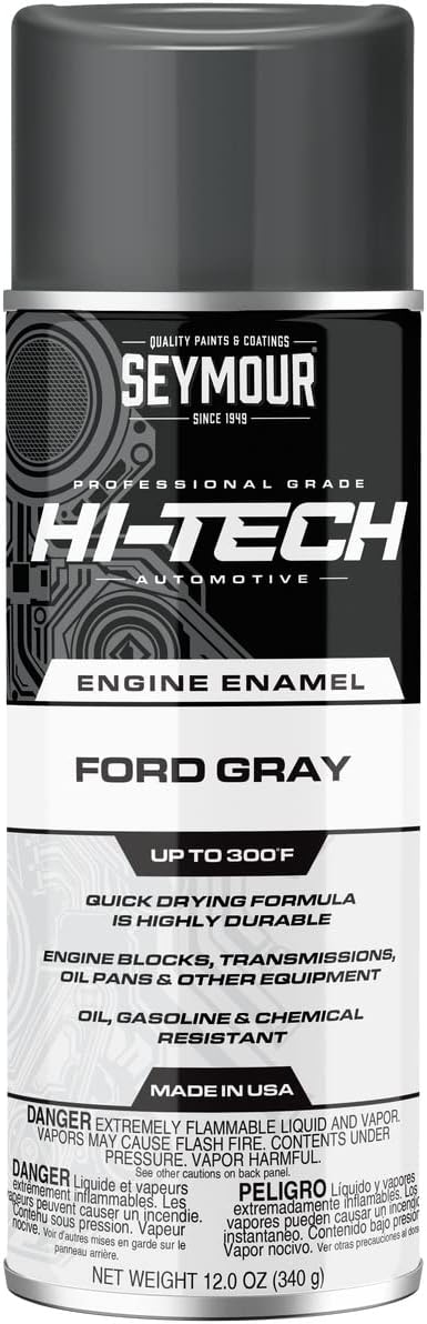 Seymour Paint EN-43 Hi-Tech Engine Spray Paint, Ford Gray 12 Ounce (Pack of 1)