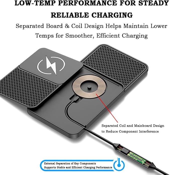 Car Charger for Ford Ranger 2024-2025, 20W Fast Charging Pad for Phones, Plug & Play Cord-Free Charging Pad with Step Design for Commutes Home Travel Use,B USB 30cm
