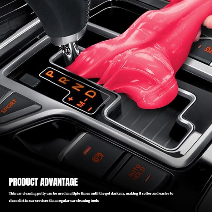 Car Cleaning Gel, Car Cleaning Supplies, Car Cleaning Putty, Universal Car Cleaning Kit Auto Detailing Tools Car Accessories Fit for Automotive, Keyboard, Camera, Printers (Pink, 1PCS)