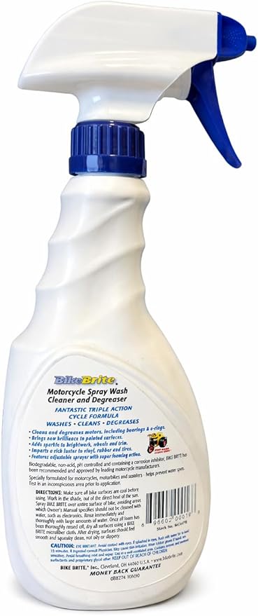 Bike Brite MC44TR Motorcycle Spray Wash - Blue (16.9 fl. oz.)