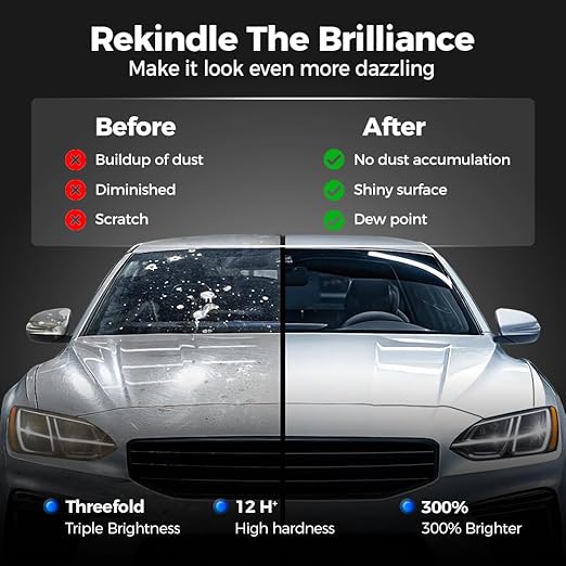 Ceramic Car Coating Kit - Crystal Serum, 100ML Advanced Graphene Ceramic Coating, 9H Hardness Graphene Coating for Auto Car Detailing, Gloss Hydrophobicity Anti Scratch (Black 2 Set)