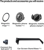 Magnetic Car Phone Mount for 2020-2026 Toyota Highlander Accessories, for MagSafe Strong Magnets Cell Phone Holder 8-Inch Touch Screen Cradles, with Portable Phone Gripper 360° Rotation