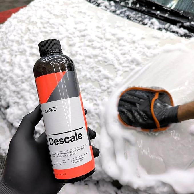 CARPRO Descale Acidic Car Shampoo Wash Concentrate, Removes Minerals, Waxes, Sealants & Oils - Gallon (135oz)