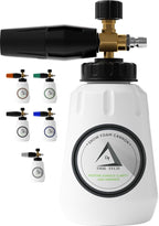 DBR Tech® Foam Cannon for Pressure Washer | Pro-Grade, 1.1mm Orifice, 1000-4000 PSI, Black