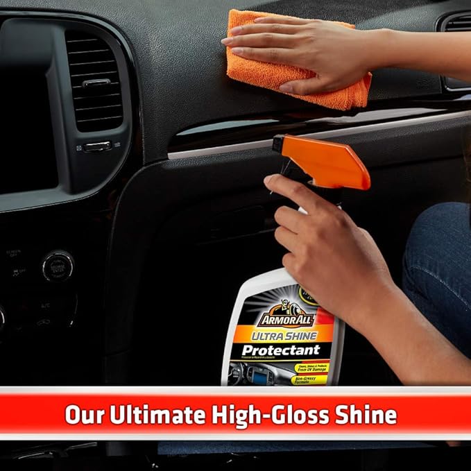 Armor All Car Cleaner and Car Protectant, Spray Bottle Cleaner and Protectant for Cars, Trucks, Motorcycles, 16 Fl Oz Each, 2 Pack