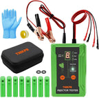 THIKPO Universal Fuel Injector Tester Cleaner Tool Kit, DIY Cleaning Tool with 8 Pulse Modes, 4 Wire Dual Channel for 2 Injectors, 8 Size Adapters, 12V/5V Output Power
