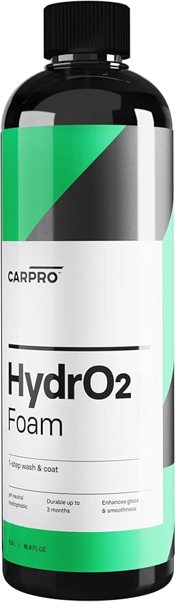 CARPRO HydrO2 Foam Car Wash & High Gloss Sealant in One: 1-Step Car Wash and Coat, Ultra-Hydrophobic Coating - 500mL (17oz)