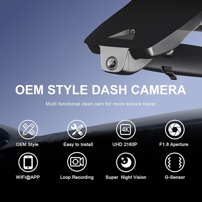mangoal 4K Dash Cam Custom fit for Toyota Corolla Cross & Corolla Cross Hybrid 2023 2024 2025 2026 (Model A), LE L XLE, OEM Factory Look, 2160P UHD Video, Built-in WiFi & APP, 64GB Card