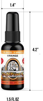 BluntPower (Orange, 1 Pack) Concentrated Air Freshener for Room and Car Spray - Oil-Based Diffuser Spray Bottle - Long-Lasting Bathroom Spray, Car Freshener, & Odor Eliminator Spray