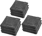600GSM Microfiber Car Cleaning Towels - Thickened Detailing Drying Cloths (1/3/6/9pcs, 40x40cm) for Ultimate Car Care(Gray 9pcs)