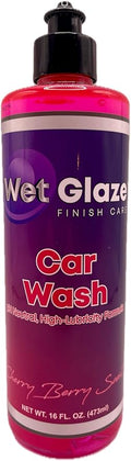 Wet Glaze Car Wash - Ph Neutral High-Lubricity Formula. Safe for all exterior surfaces, including vinyl wraps.