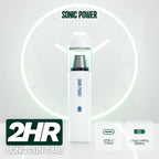 SonicPower Portable Cordless Car Vacuum, 15000Pa High Suction Handheld Vacuum Cleaner, 2-in-1 Vacuum & Blower, with 4 Attachments & Portable Storage Bag for Car, Home, Pet & Office (White & Blue)