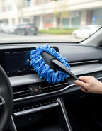 YKT Windshield Cleaner Tool, Car Interior Cleaning Kit & Car Detailing Kit with Car Detailing Brush and Microfiber Head for Car Wash Kit