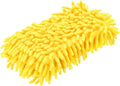 HARFINGTON Car Wash Sponge 8.7" x 4.3" Chenille Microfiber Mitt Scratch-Free Absorbent Scour Scrubber Cleaning Sponge for Washing Detailing on Cars, Trucks, SUV, Boats, RVs, Yellow