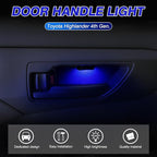 Powerty Compatible with LED Light 2020-2025 2026 Toyota Highlander Accessories Inner Door Handle Bowl Mood Lighting Decorative Interior Lamp 4PCS Blue
