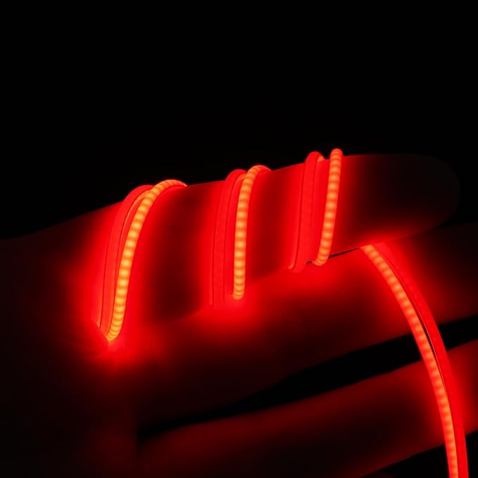 INJORA RC LED Strip Lights Flexible Cuttable for TRX4M SCX24 1/24 1/18 Crawlers Upgrade(Red)