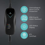 Lectron Level 1 Tesla Charger - 120V, 15 Amp, NEMA 5-15 Plug, 16 ft Extension Cord - Portable Electric Car Charger for Tesla - Compatible with All Tesla Models X/Y/3/S/Cybertruck