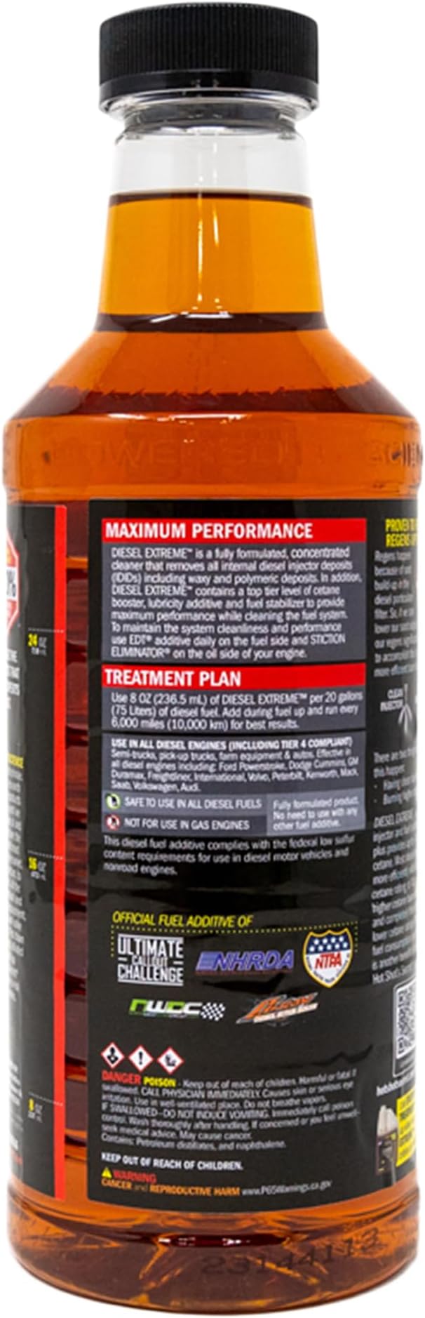 Hot Shot's Secret Diesel Extreme 32 oz – Treats 80 Gallons – Concentrated Diesel Fuel Additive, Fuel System Cleaner and Injector Cleaner, Restores Engine Performance