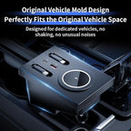 Car USB Hub Docking Station for Volvo XC60 XC90 S90 V90 S60 V60 Type-C Fast Charger Auto Interior Centre Console Accessories Cigarette Lighter Decoration Phone Wireless Charging Adapter