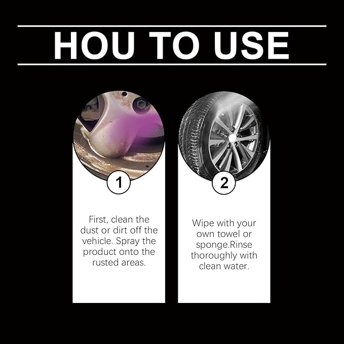 Rust Remover Spray - Polishing Coating Cleaner | 120ml Car Wheel Rust Removal Inhibitor | for Yellowing Wheel Tire Brake Rim Chain Door Hinge SUV Truck Vehicle Motorcycle