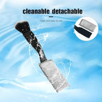 Double Head Brush for Car Clean 2PCS,Car Brushes for Detailing Interior,Car Detailing Brushes Exterior,Soft Car Detailing Brush(Double Head-Black,2Pack)
