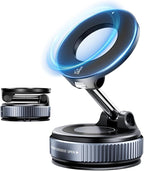 Nano Gel Suction Cup Car Mount, Magnetic Phone Holder for Your Car/Gym/Shower, 360° Rotating Foldable Car Phone Mount Compatible with iPhone 17 16 Pro Max 15 14 Plus & Android for Magsafe