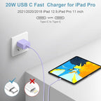 iPhone 17 16 15 Charger Fast Charging 3 Pack USB C Charger Block Type C Chargers 6FT Cord Wall Chargers Compatible with iPhone Air/17/17 Plus/17 Pro/17 Pro Max/16/16 Plus/16 Pro/16 Pro (Purple)