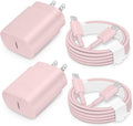 25W USB-C Fast Charger Block with C-to-C Cable [PD PPS Compatible] for Galaxy S24/S23/S22, Pixel 8/7, Z Flip 5, i Phone 17/16/15 - Compact Type C Charger [Pink]