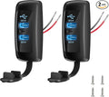 2PCS 3 Ports 12V RV USB Outlet 72W, 2PCS Type-C PD3.0 Quick Charge & Dual QC3.0 Panel Wall Surface Mount, Automotive Car Multi-Port USB Socket Charger Adapter for RV Marine Boat Bus Camper ATV Truck