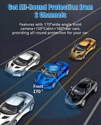 1080P Dash Camera for Car,Dash Cam Front and Inside with G-Sensor,3.16” IPS Screen,24Hr Parking,170°Wide Angle,Loop Recording,IR Night Vision (Black)