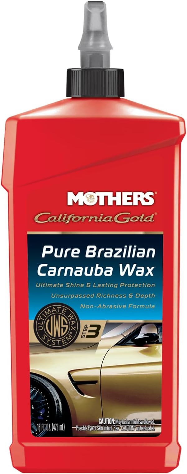 Mothers California Gold Pure Brazilian Carnauba Wax, 16 oz. — Ultimate Wax System Step 3, Delivers Deep Shine & Long-Lasting Protection, Enhances Richness & Depth for All Paints (05750)