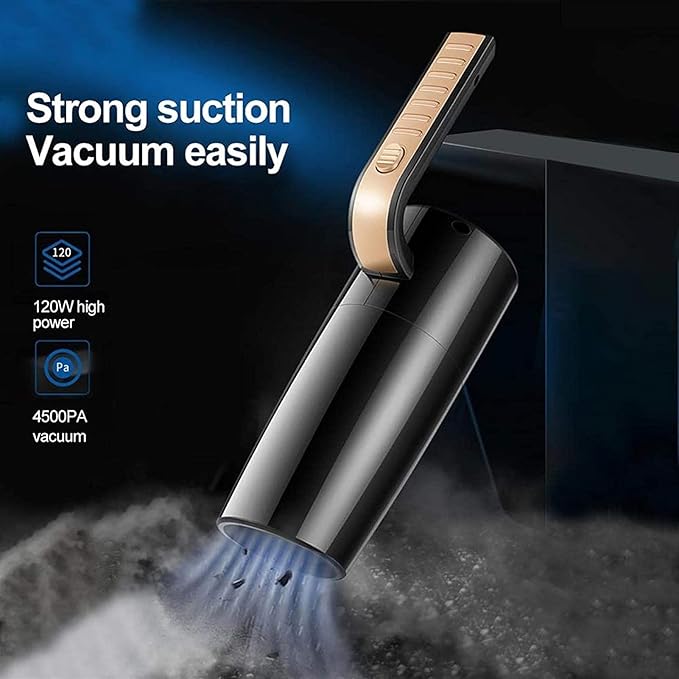 Handheld Vacuum,120W 4500PA Hand Held Vacum Portable Car, Small Mini Light-Weight Vaccuum Cleaner for Pet Hair Carpet Home