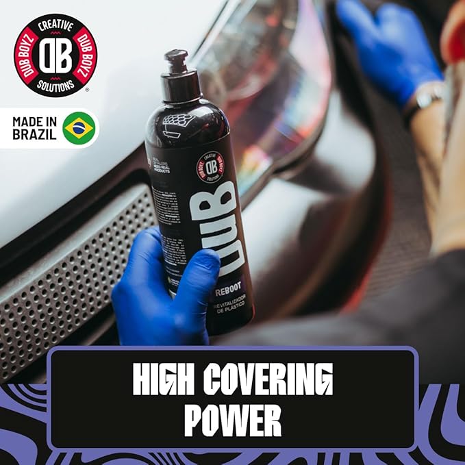 DUB BOYZ Reboot Trim & Plastic Restorer – 16 oz, Restores Faded Surfaces, UV Protection, Water-Resistant Finish, Easy Application for Exterior & Interior Use (2 UND)