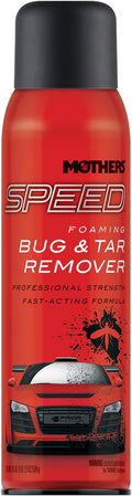 Mothers Speed Foaming Bug & Tar Remover, 18.5 oz. Aerosol — Fast-Acting, No-Drip Foam for Bug Splatters, Bird Droppings, Tar, Sap & Road Grime — Safe on Paint, Chrome, Glass, Plastic, PPF (16719)