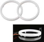iJDMTOY Frosted Surface 6000K Xenon White SMD LED Angel Eyes Halo Ring Kit Compatible with 2010-2016 Hyundai Genesis Coupe, 2010-2015 Kia Optima K5