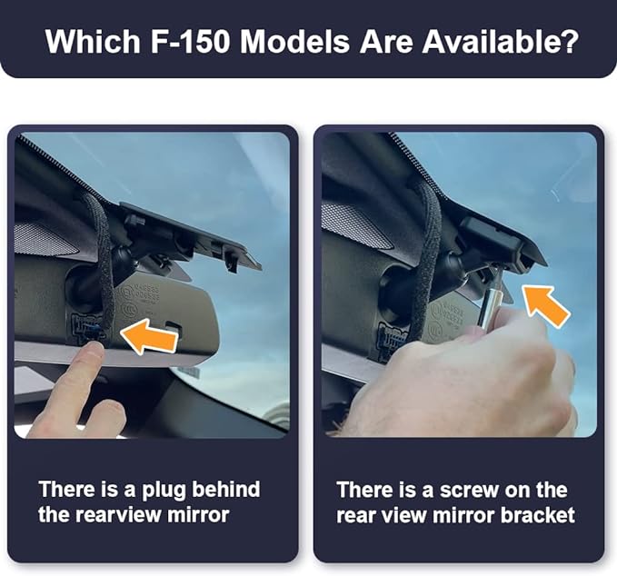 Fitcamx Front 2K Rear 1080P Dash Cam for 2021-2025 Ford F150 F250 Limited XLT XL Raptor Lariat Platinum King Ranch Tremor, OEM Look, Dual HD Video, Loop Recording WiFi, G-Sensor, Easy to Use, 64GB