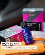 CARPRO CQUARTZ DLight - UV Ceramic Coating for PPF, Headlights, Plastics & Paint - Prevents Yellowing, Fading & Cracking - Maintains Gloss, Prevents Discoloration, Ensures Surfaces Stay Vibrant - 50ml
