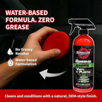Rebel Rubber, Vinyl & Plastic Spray Shine with UV Protection, Anti-Static and Anti-Stick Properties, Protect Plastics, Tires & Interior Vinyls with Our Non Greasy Water Based Formula